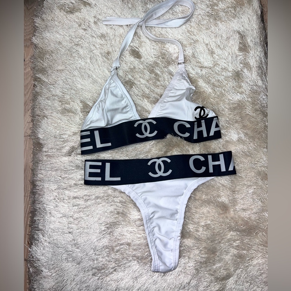 Chanel bra and panty set can also be used as bathing suit. New never worn